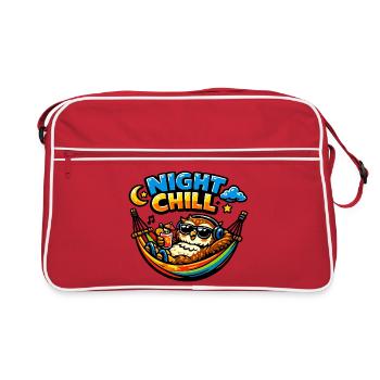Chouette froide nocturne dans le hamac - Sac Retro - rouge/blanc - Devant