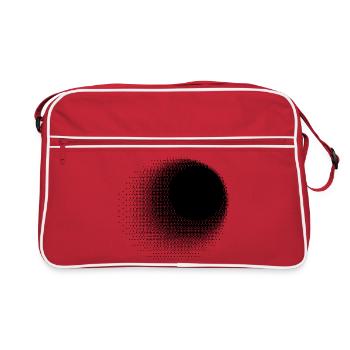 Motif géométrique du soleil noir - Sac Retro - rouge/blanc - Devant