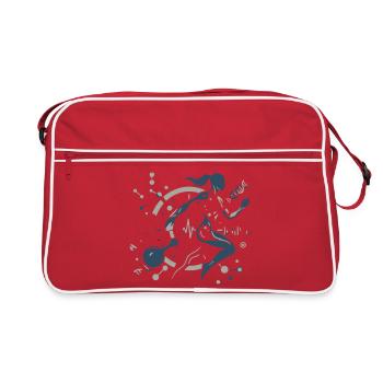 Sciences du sport Physiothérapie ADN de course - Sac Retro - rouge/blanc - Devant
