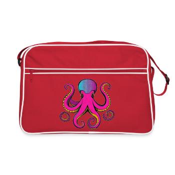 Eight arms full of color - Retro Bag - red/white - Front