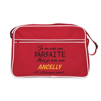 Je Ne Suis Pas Parfaite Mais Je Suis Une Ancell... - Sac Retro - rouge/blanc - Devant