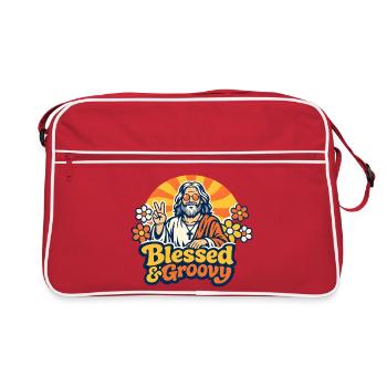 Groovy Jesus Peace - Sac Retro - rouge/blanc - Devant