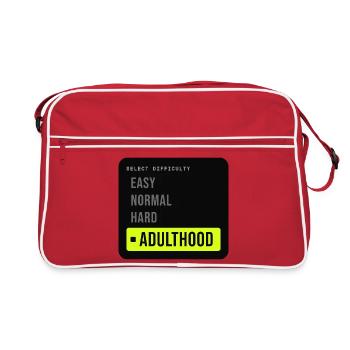 Schwierigkeitsgrad: Leicht, Normal, schweres Erwachsenenalter, - Retro Tasche - Rot/Weiß - Vorne