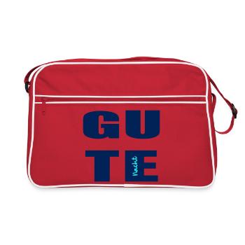 Gute Nacht - Retro Tasche - Rot/Weiß - Vorne