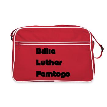 Design simple épuré musique rap hip hop pop - Sac Retro - rouge/blanc - Devant