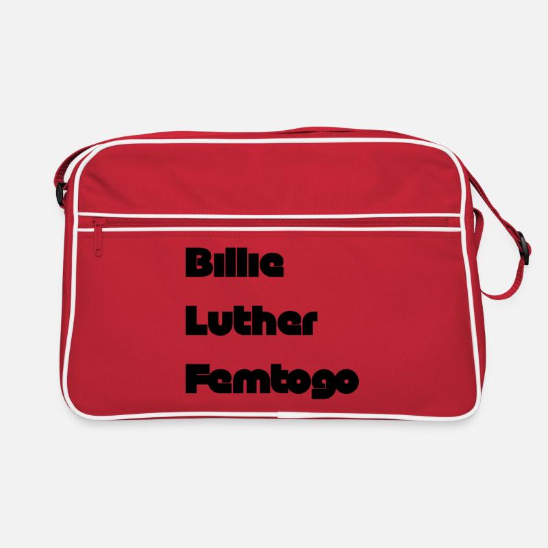 Einfaches Design, schlank, Musik, Rap, Hip Hop, Pop - Retro Tasche - Rot/Weiß