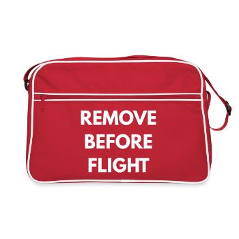 REMOVE BEFORE FLIGHT - Retro Bag - red/white - Front