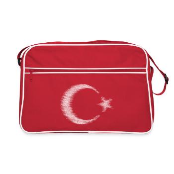 Conception de l’esquisse du drapeau de la Turquie - Sac Retro - rouge/blanc - Devant