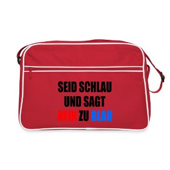 Afd - soyez malin et dites non au bleu - Sac Retro - rouge/blanc - Devant