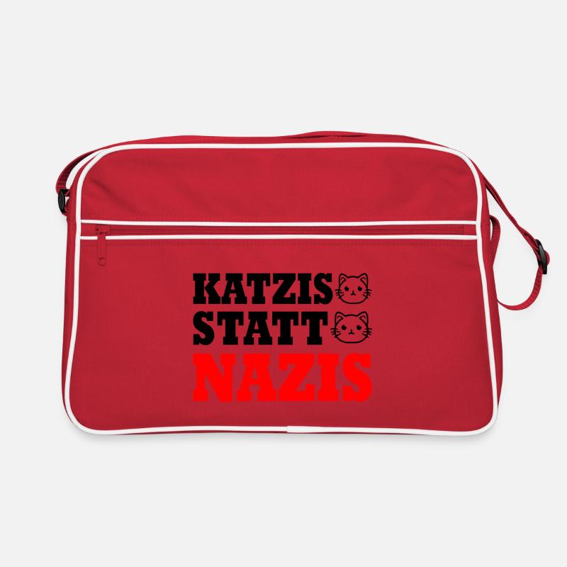 katzis statt nazis Retro Tasche