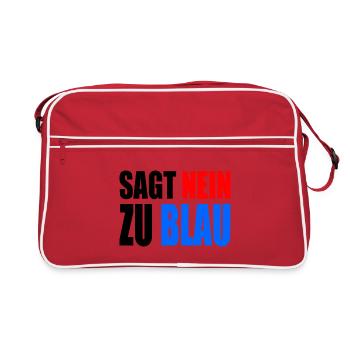 Dites non au bleu - AfD - Sac Retro - rouge/blanc - Devant