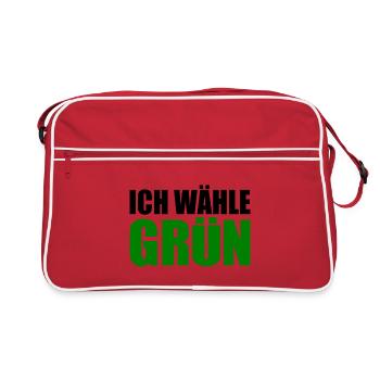 je choisis le vert - Sac Retro - rouge/blanc - Devant