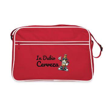 Humorous beer design with character - Retro Bag - red/white - Front