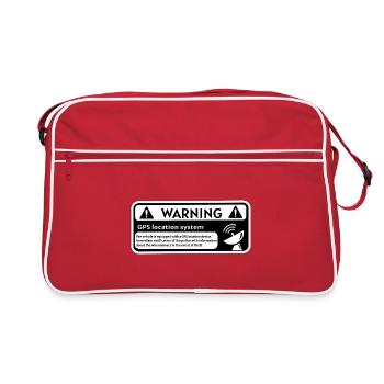 Alerte GPS Sticker  - Sac Retro - rouge/blanc - Devant