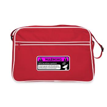 Alerte GPS Localisation  - Sac Retro - rouge/blanc - Devant
