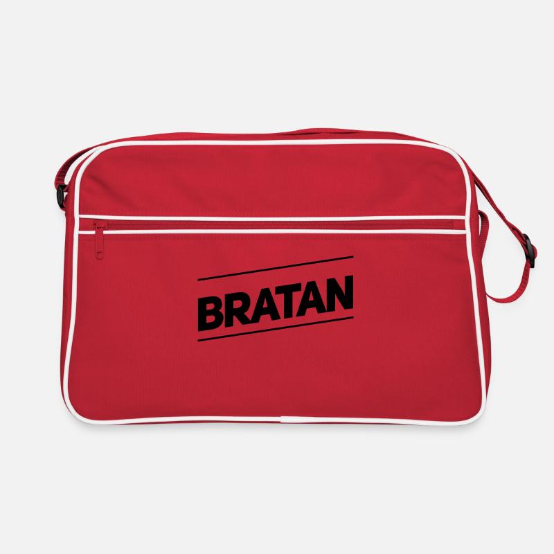 Bratan - Retro Tasche - Rot/Weiß