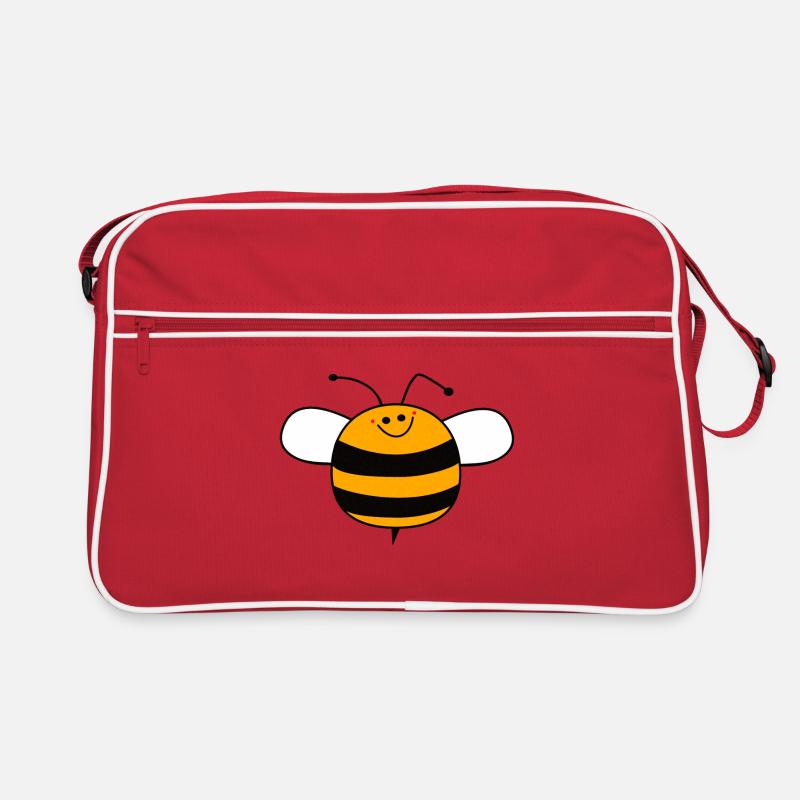 Bee Mine? - Retro Tasche - Rot/Weiß