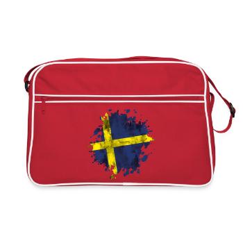 Sweden flag sweden - Retro Bag - red/white - Front