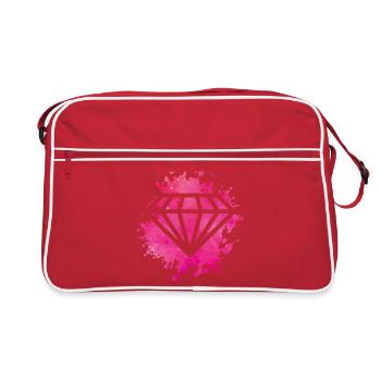 diamond pink - Retro Bag - red/white - Front