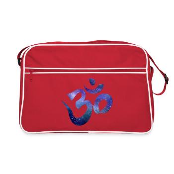 Om Zeichen - Retro Tasche - Rot/Weiß - Vorne