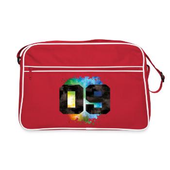09 Coloré numéro - Sac Retro - rouge/blanc - Devant