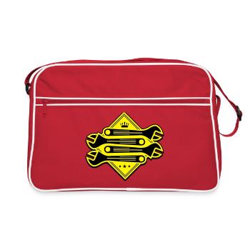 Clé de vis - Sac Retro - rouge/blanc - Devant