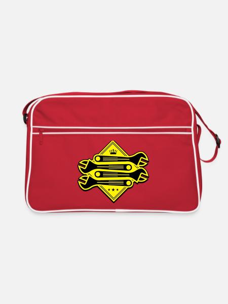 Clé de vis - Sac Retro - rouge/blanc - Devant