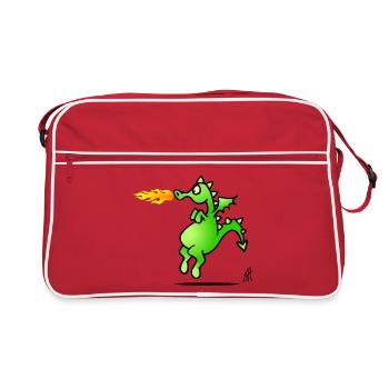 Dragon - Sac Retro - rouge/blanc - Devant