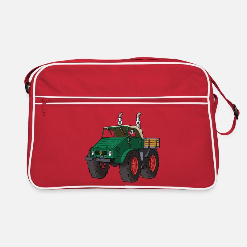 customog - Retro Tasche - Rot/Weiß