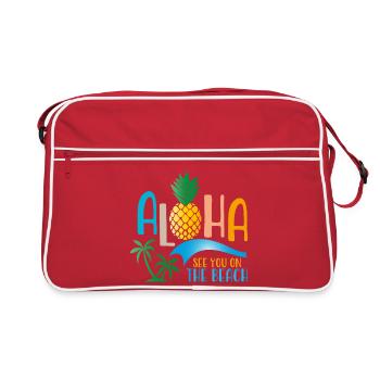 plage - Sac Retro - rouge/blanc - Devant