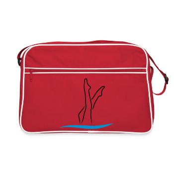 Synchronschwimmen - Retro Tasche - Rot/Weiß - Vorne