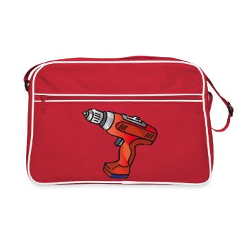 Drilling Machine | drill - Retro Bag - red/white - Front