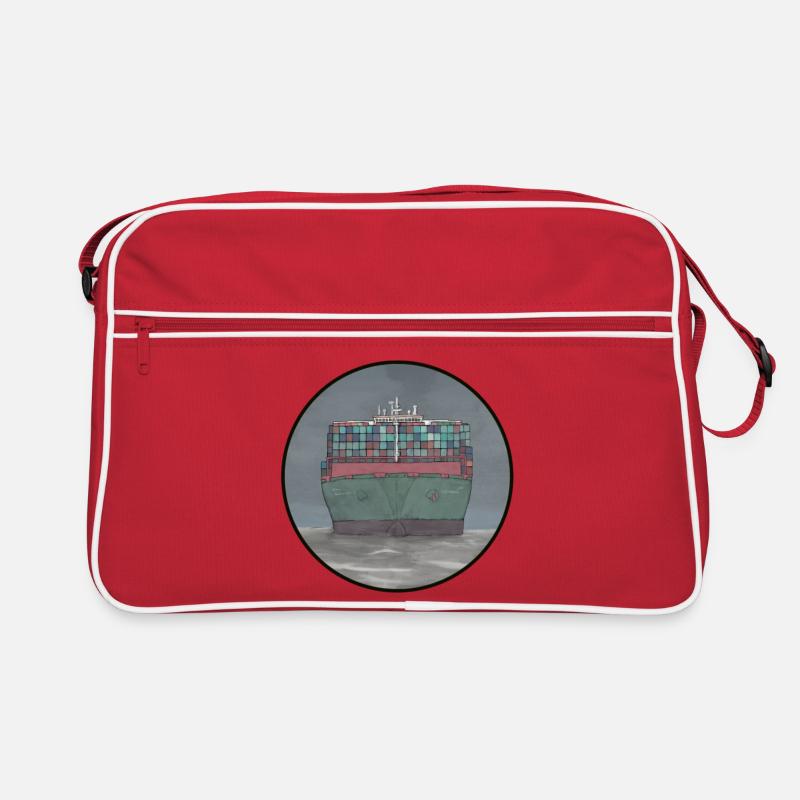 Containerschiff Retro Tasche
