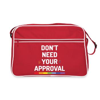 Don't Need Your Approval - Retro Bag - red/white - Front