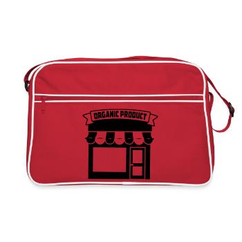 Acheter bio - Sac Retro - rouge/blanc - Devant