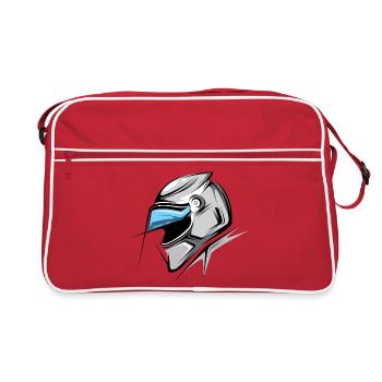 Formula Illustration Helmet Graphic Racing Cars - Retro Bag - red/white - Front