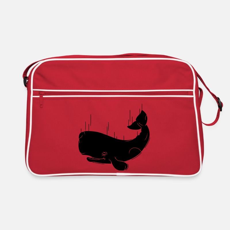 Fallender Wal Retro Tasche