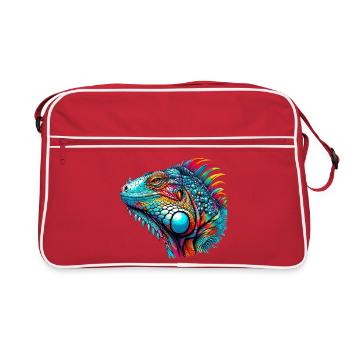 Iguane - Sac Retro - rouge/blanc - Devant