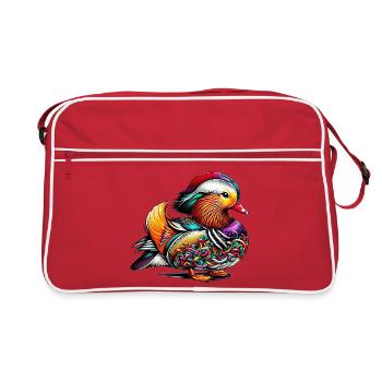 Canard mandarin - Sac Retro - rouge/blanc - Devant