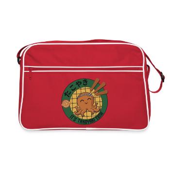 C’est l’heure du takoyaki - Sac Retro - rouge/blanc - Devant