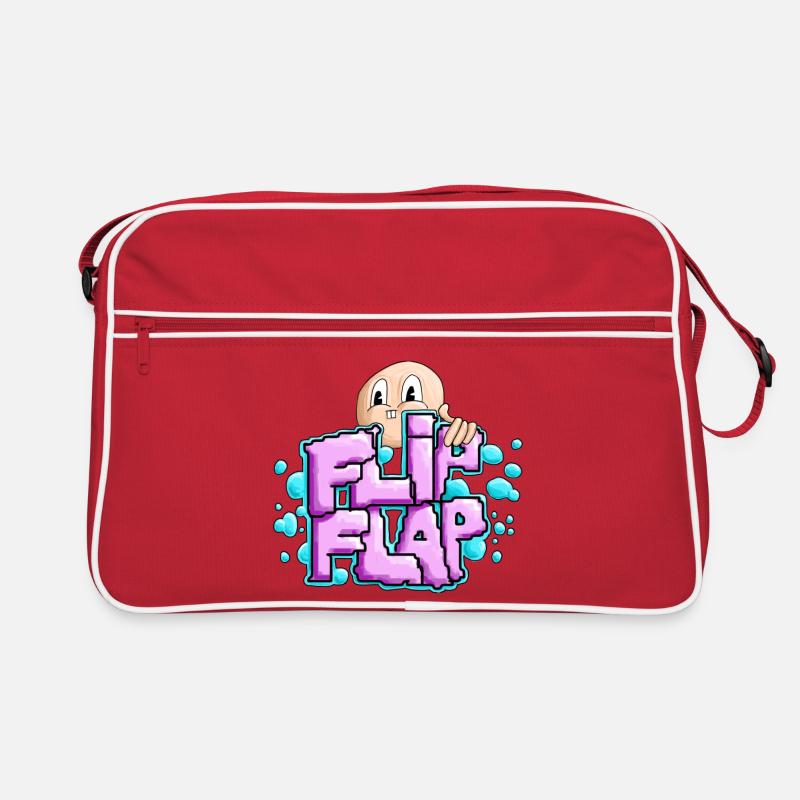 Spaßiger Graffiti-Bubble Flip Retro Tasche