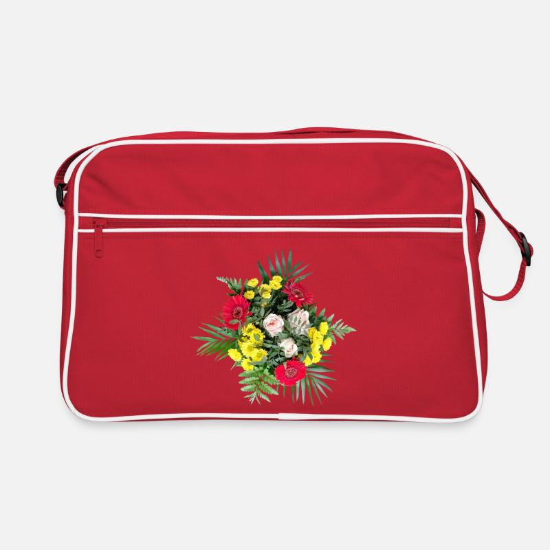 BOUQUET - Sac Retro - rouge/blanc