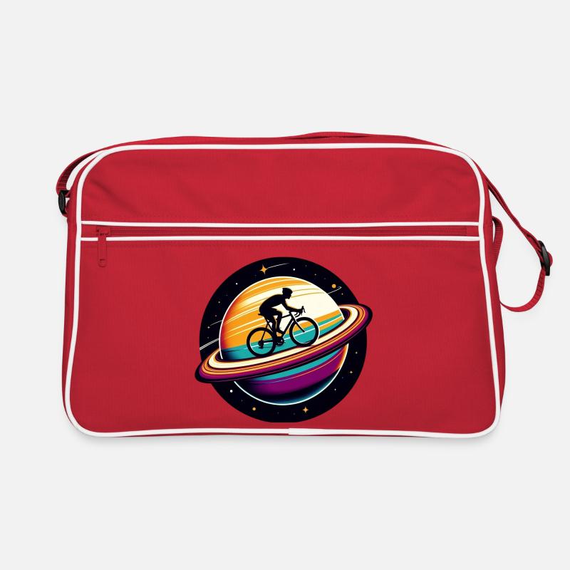 Cycliste sur Saturne Sac Retro