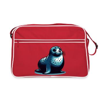 Phoque - Sac Retro - rouge/blanc - Devant