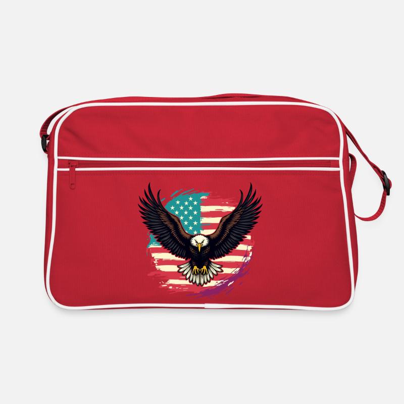 Bald eagle Retro Bag