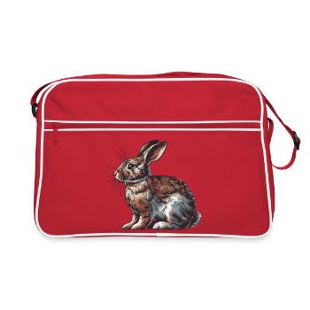 Hase - Retro Tasche - Rot/Weiß - Vorne