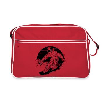 Snowboarder Sketch - Retro Bag - red/white - Front