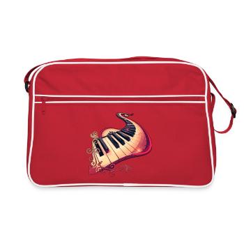 L’élégance en mouvement : le piano incurvé - Sac Retro - rouge/blanc - Devant