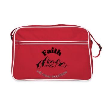 Faith will move mountains - Retro Bag - red/white - Front