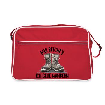 Boot duo in the shade hiking hiking group mountains - Retro Bag - red/white - Front